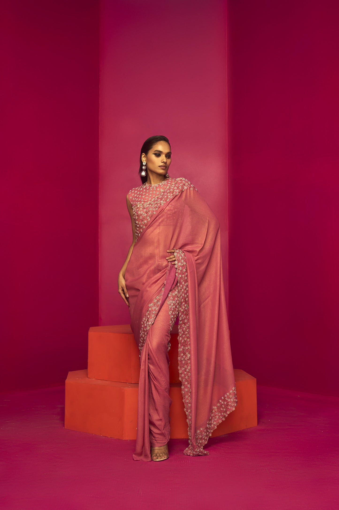 Shimmer Georgette Saree