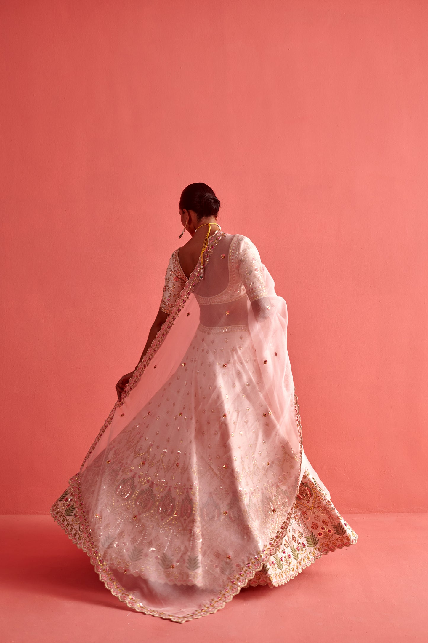 Powdered pink lehenga set