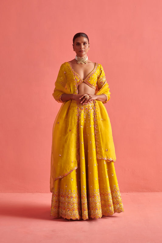 Yellow Lehenga set