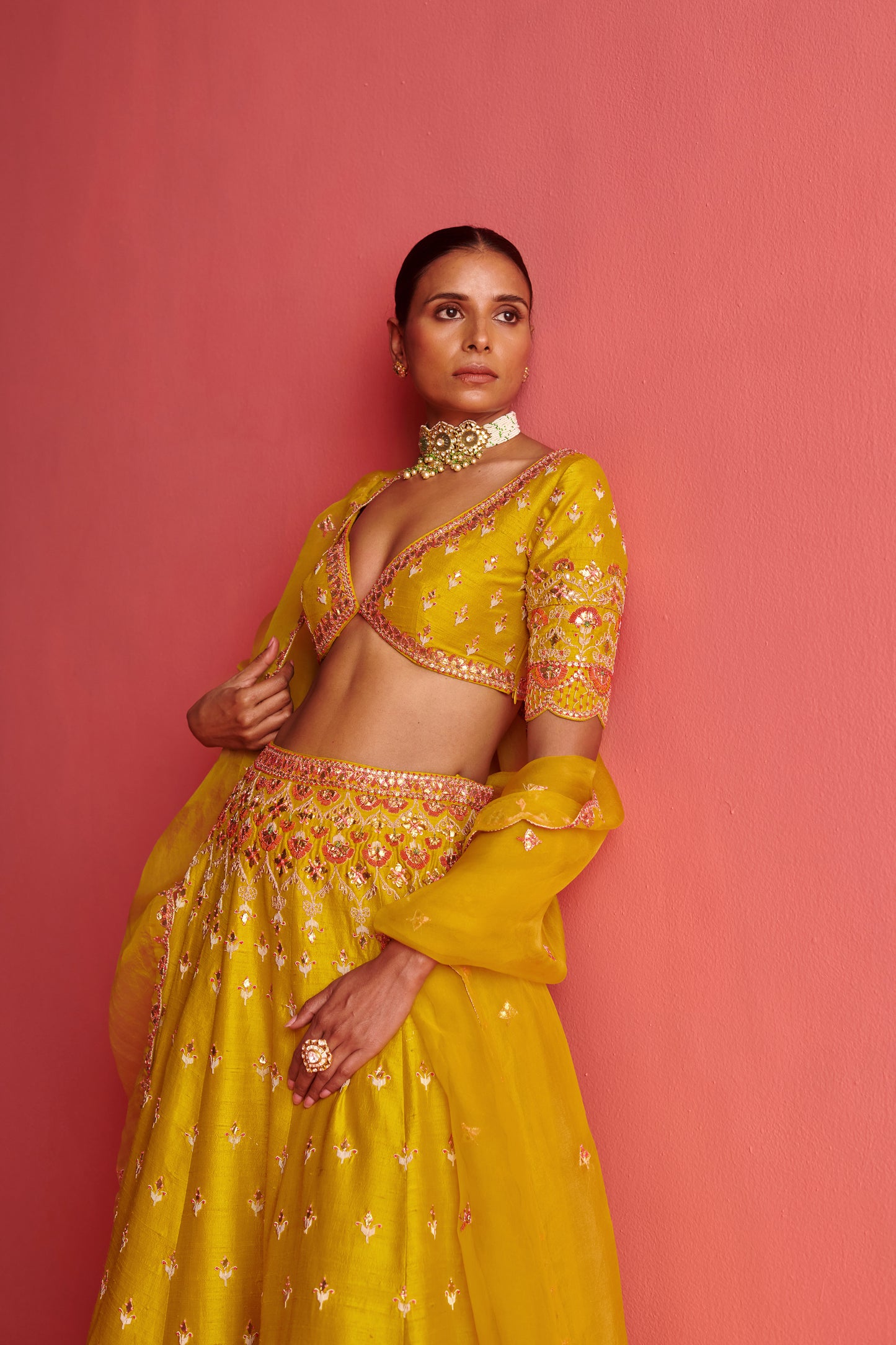 Yellow Lehenga set