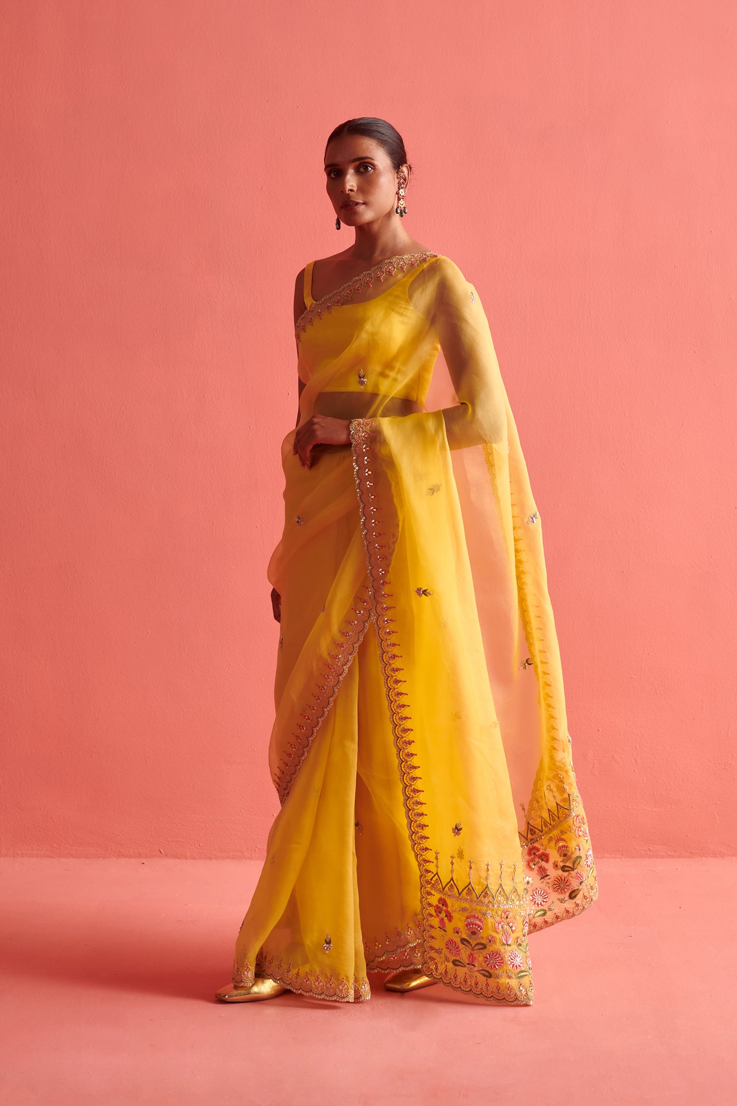 Yellow Saree Set