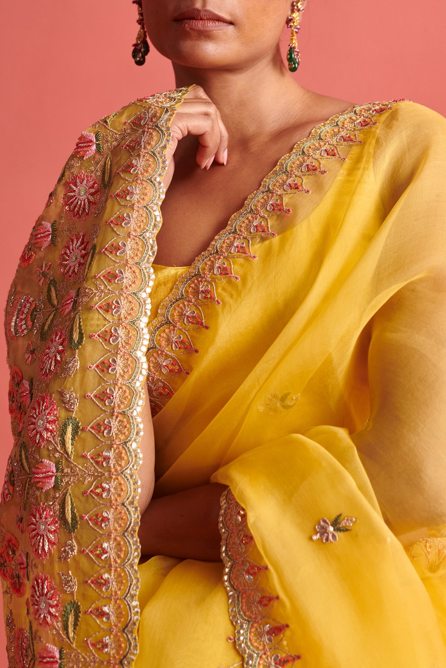 Yellow Saree Set