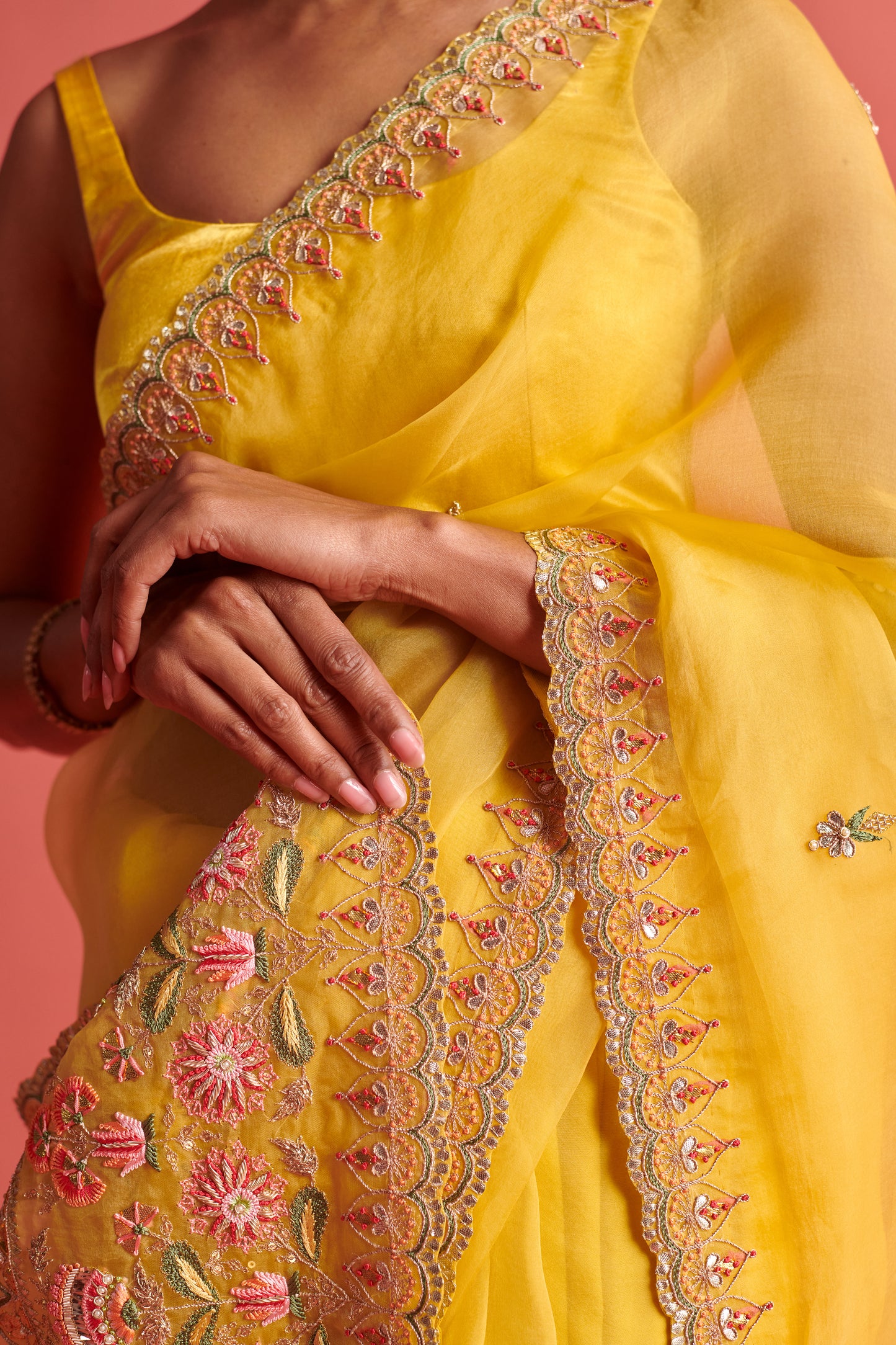 Yellow Saree Set