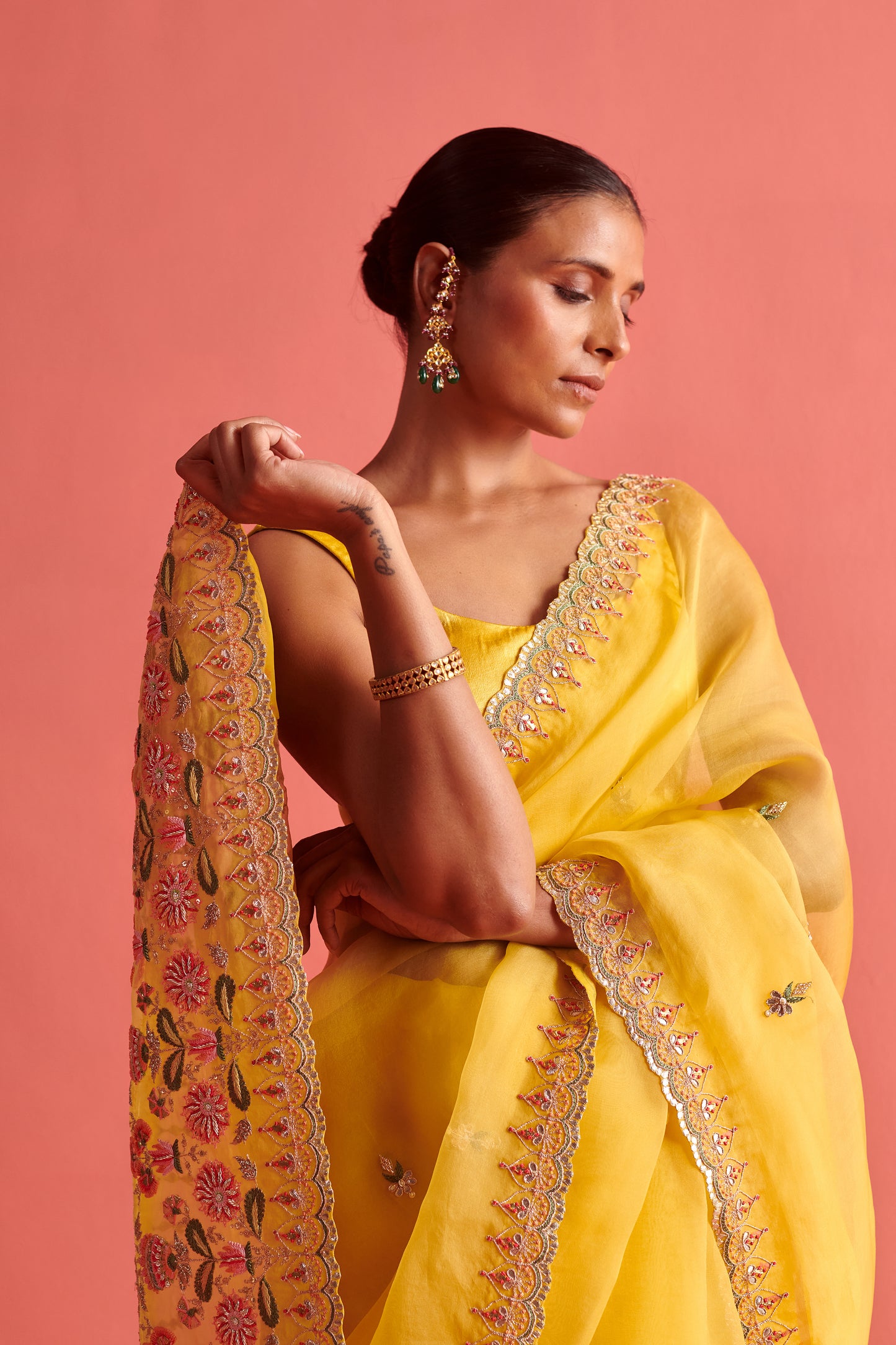 Yellow Saree Set