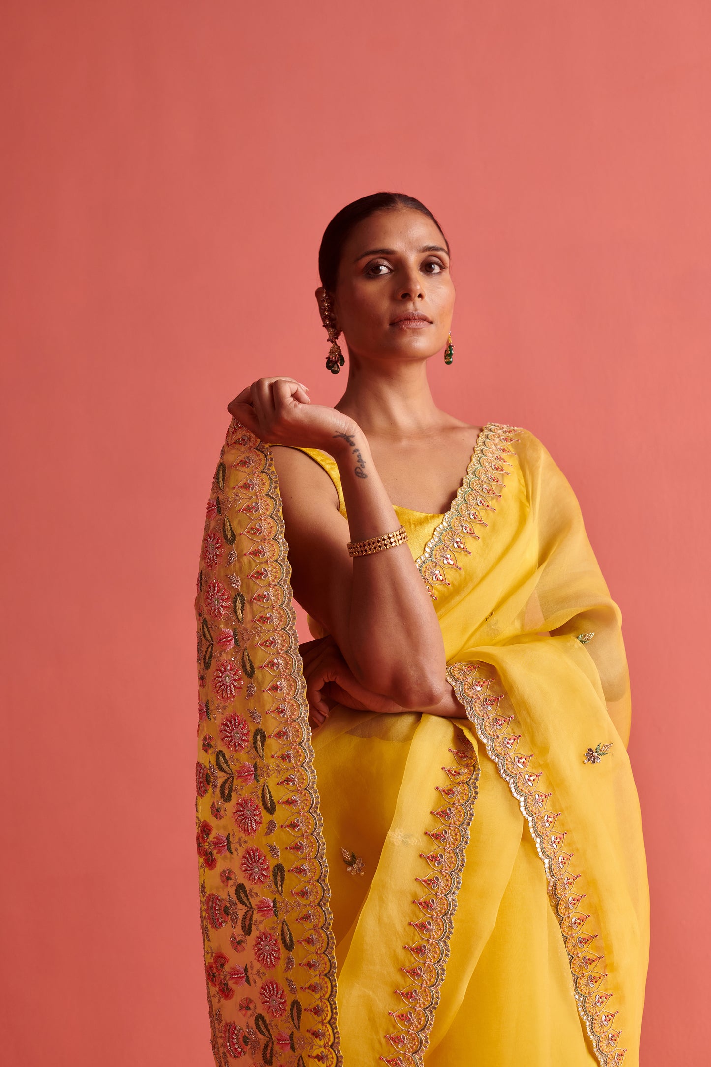 Yellow Saree Set