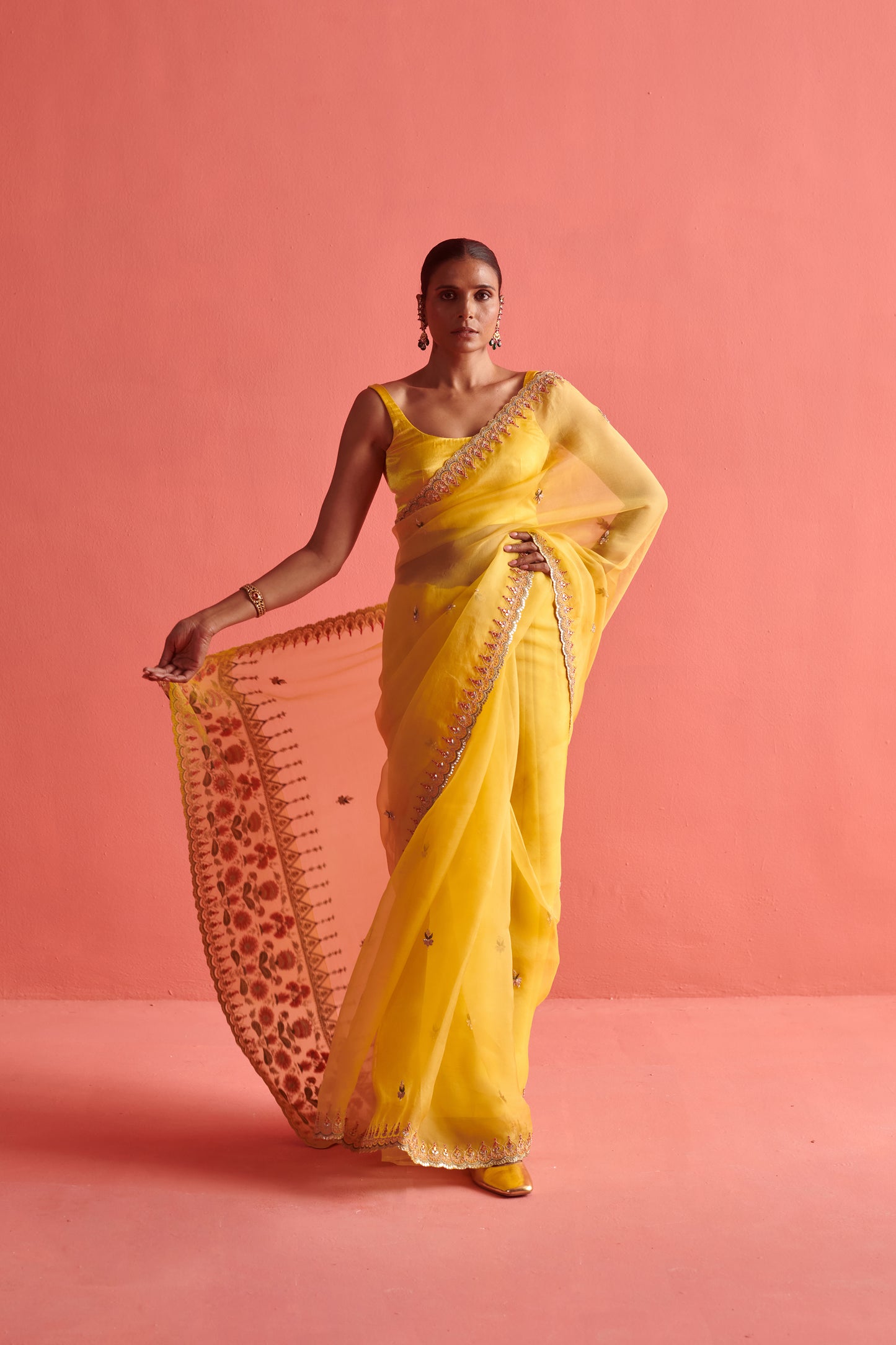 Yellow Saree Set