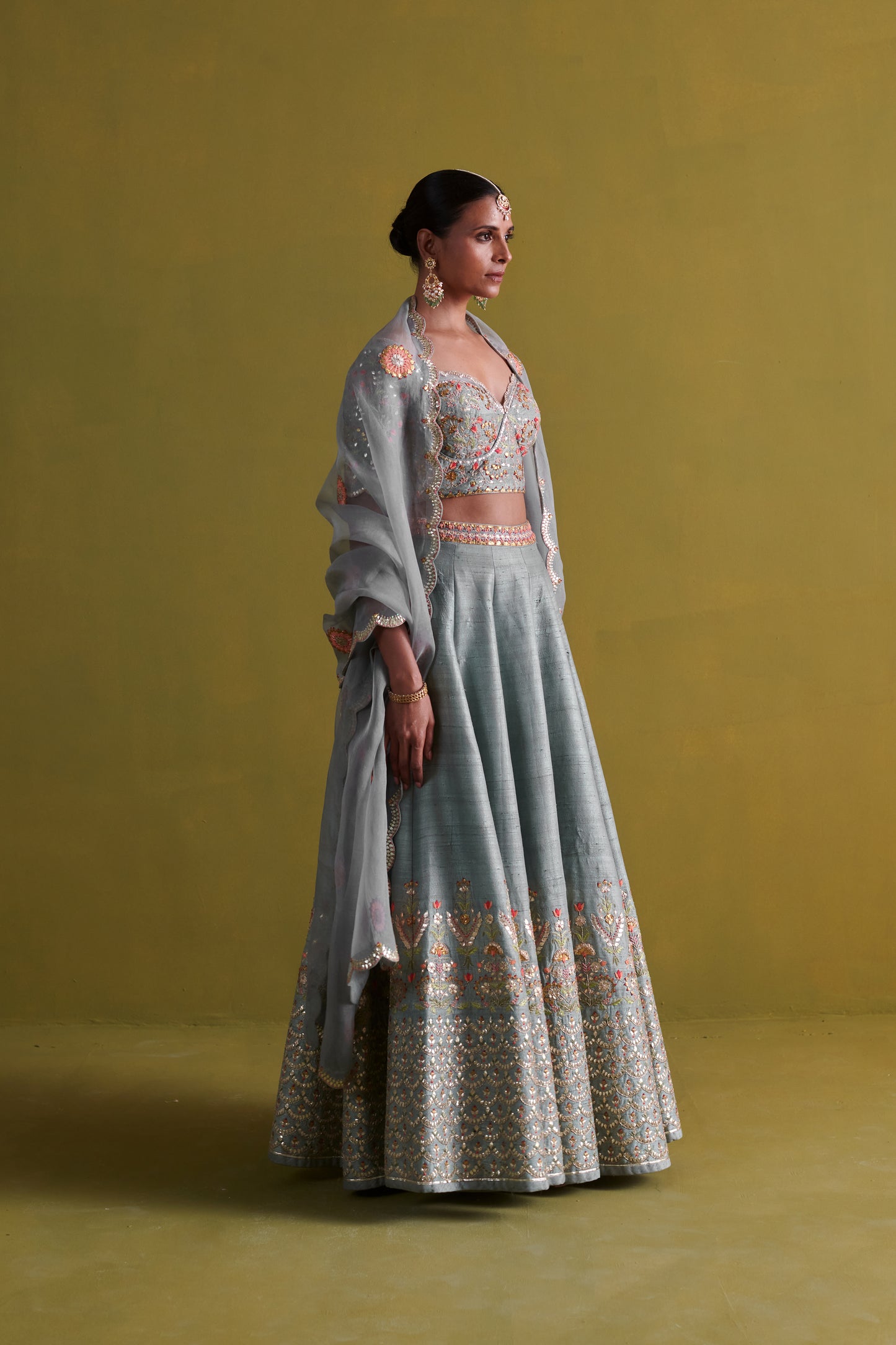 Marine Blue lehenga set